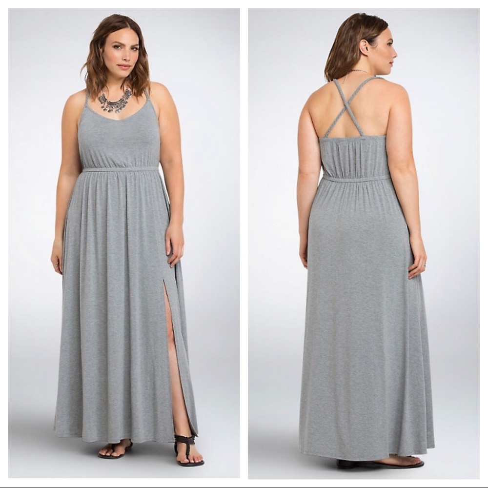 BRAIDED JERSEY MAXI DRESS